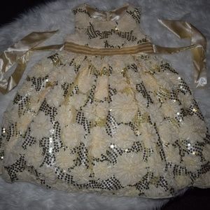 Girls 4T Gold Dress